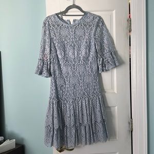EYC Monique Lhuillier Tiered Lace mini dress